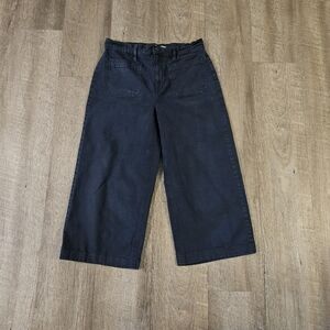 Point Sur Wide Leg Crop  Pants Size 29P Navy Blue Women